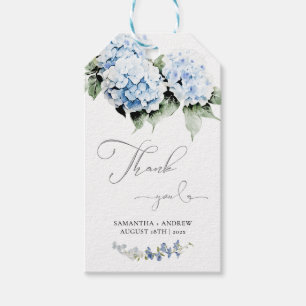 Vorlage für eine personalisierte Hydrangea-Hochzei Geschenkanhänger