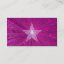 Vorlage für eine rosa Star-Visitenkarte