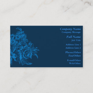 Vorlage für eine schöne Blue Blume Business Card Visitenkarte