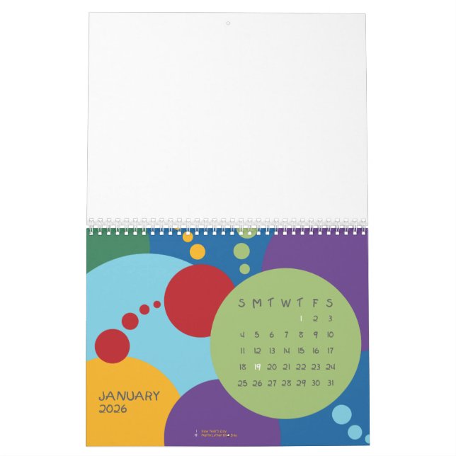 Vorlage für einen leeren Party Kalender (Jan 2026)