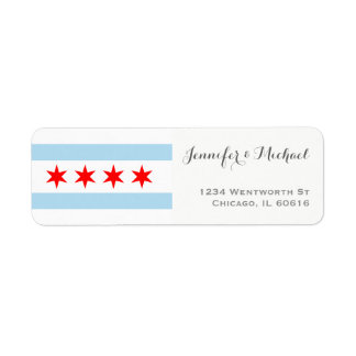 Vorlage für Elegant-Chicago-Flaggen | Red Blue Gra