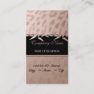 Vorlage für elegante Leopard Print Business Card Visitenkarte