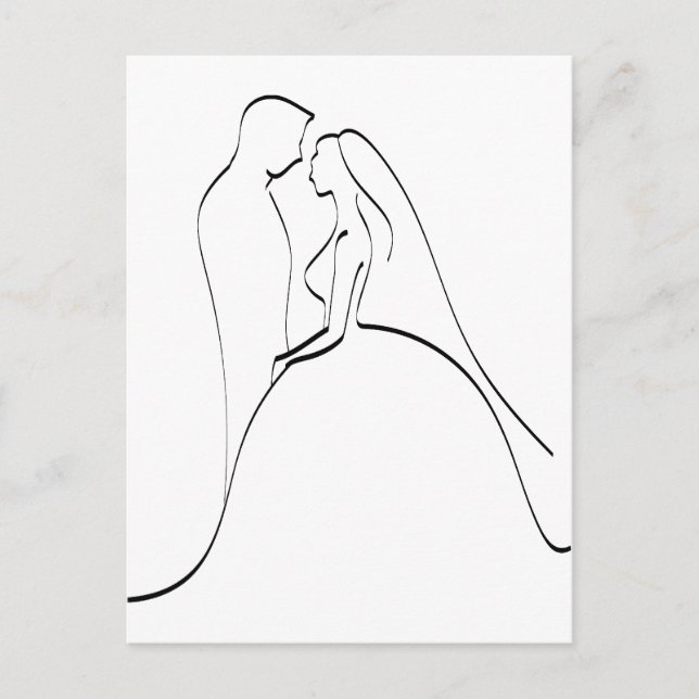 Vorlage für Elegante Silhouetten Postkarte (Vorderseite)