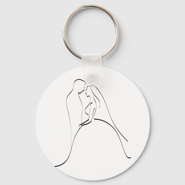 Vorlage für Elegante Silhouetten Schlüsselanhänger (Vorderseite)