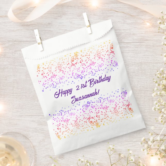 Vorlage für farbenfrohe Confetti-Besondere Anlass Geschenktütchen (Ausgeschnitten)