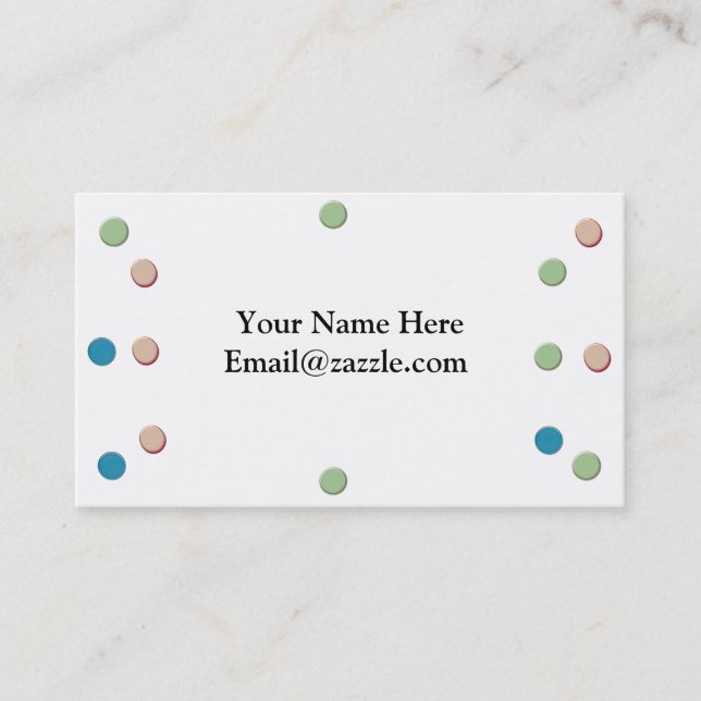 Vorlage für farbenfrohe Dots Business Card Visitenkarte (Vorderseite)