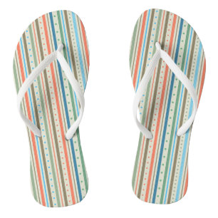 Vorlage für farbige Streifen und Polka-Punkte Flip Flops