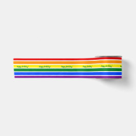 Vorlage für farbigen Regenbogen und weiße Streifen Satinband