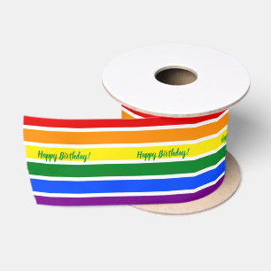 Vorlage für farbigen Regenbogen und weiße Streifen Satinband
