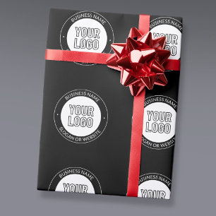 Vorlage für Firmenlogo oder Design und Bearbeitung Geschenkpapier