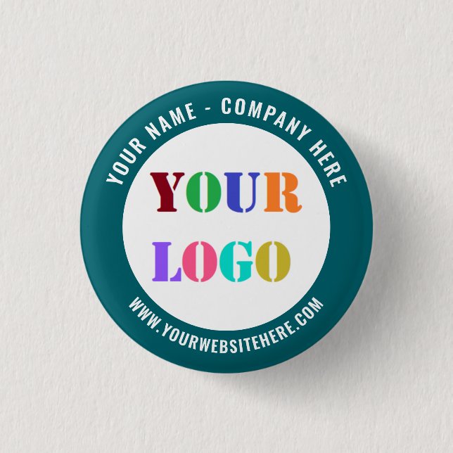 Vorlage für Firmenlogo und Text Button (Vorderseite)