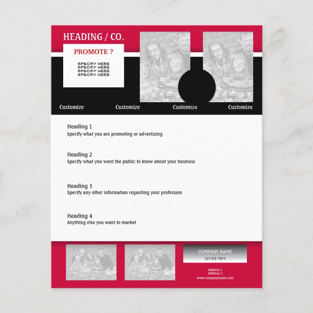 Vorlage für Flyer - Erstellen Sie Ihre eigene 4.5" (Vorne)