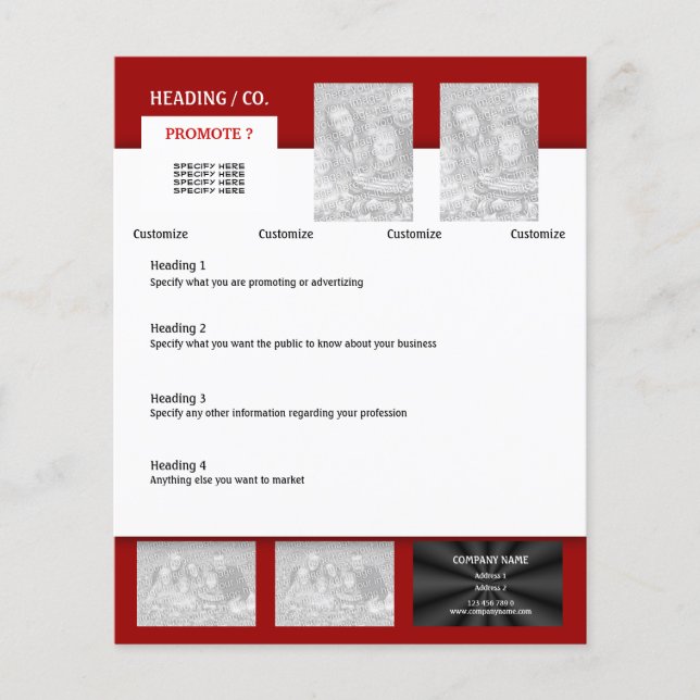 Vorlage für Flyer - Erstellen Sie Ihre eigene 4.5" (Vorne)