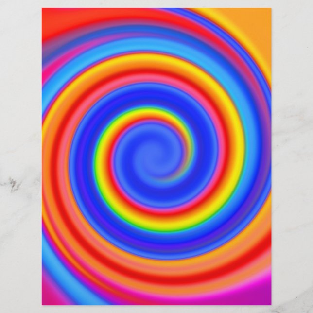 Vorlage für Flyer: Farbiges Spiraldesign Flyer (Vorne)