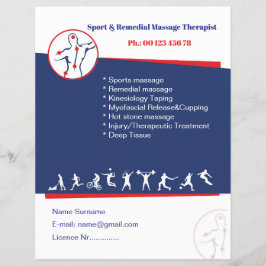 Vorlage für Flyer für remediale Massage