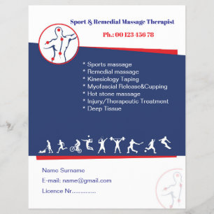 Vorlage für Flyer für remediale Massage