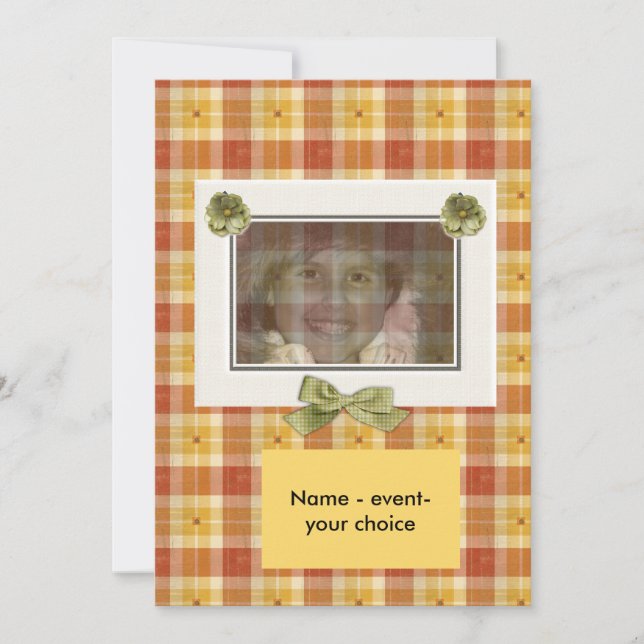 Vorlage für Foto-Mitteilungskarten im Designer (Vorderseite)