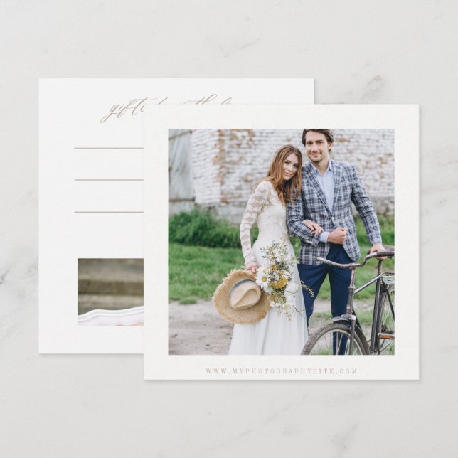 Vorlage für Fotogeschenkgutscheine (Vorne/Hinten)