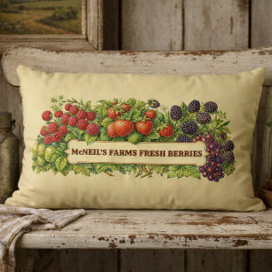Vorlage für frische Beeren vom Bauernhof Lendenkissen