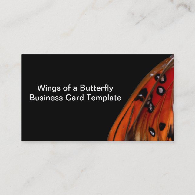 Vorlage für Fritillary Butterfly Wings Business Ca Visitenkarte (Vorderseite)