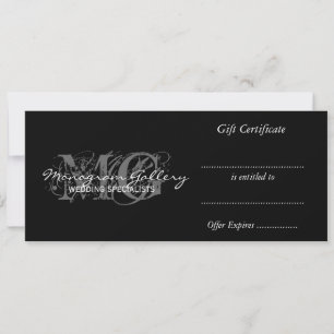 Vorlage für Geschäft-Gutschein mit Monogramm