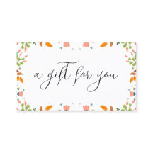 Vorlage für Geschenkgutscheine mit Blumenrahmen