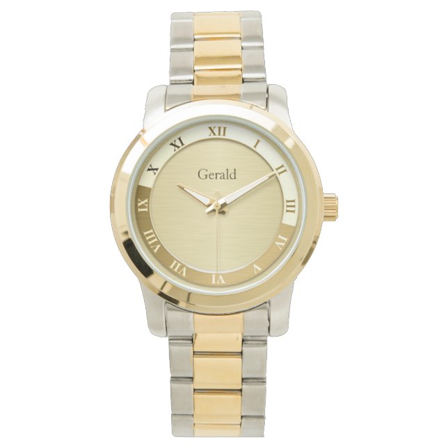 Vorlage für Gold-Metallienname Armbanduhr (Vorderseite)