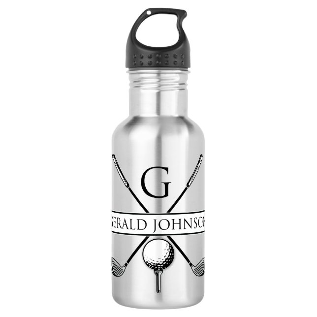 Vorlage für Golf Design Monogram Edelstahlflasche (Vorderseite)