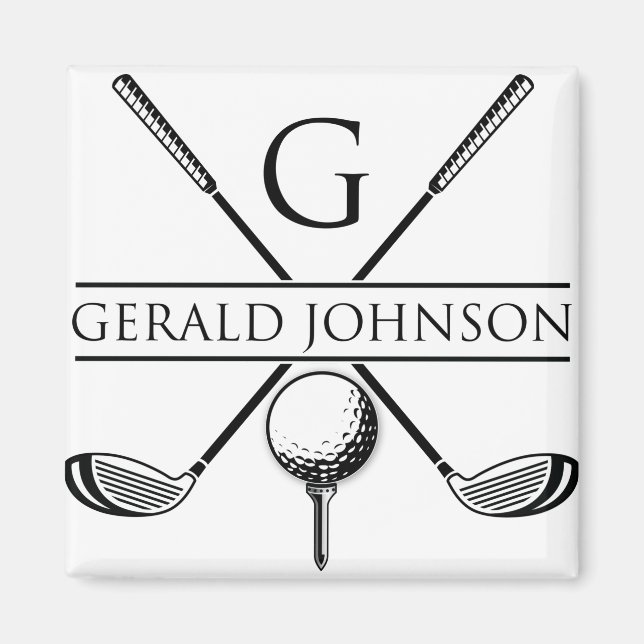 Vorlage für Golf Design Monogram Magnet (Vorne)