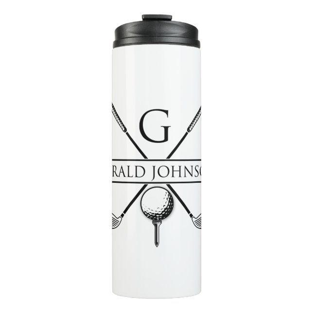 Vorlage für Golf Design Monogram Thermosbecher (Vorderseite)