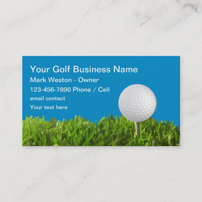 Vorlage für Golf Theme Business Card Visitenkarte (Vorderseite)
