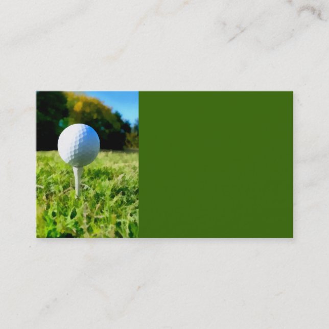 Vorlage für Golfball-Visitenkarte Original-Foto Visitenkarte (Vorderseite)