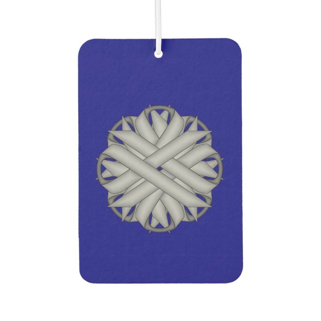 Vorlage für Graue/graue Blume Autolufterfrischer (Vorderseite)