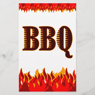 Vorlage für Grillen Red Flames Custom Party Flyer