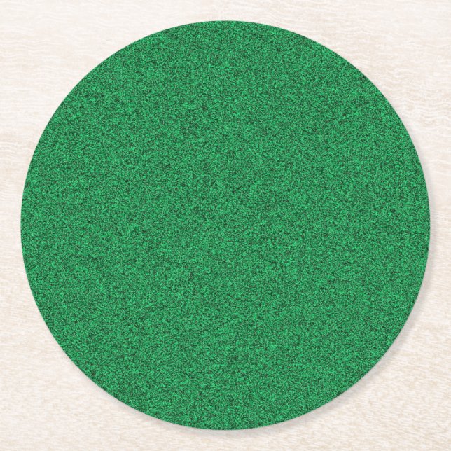 Vorlage für grüne Farbe: Elegante Leerzeichen Runder Pappuntersetzer (Vorderseite)
