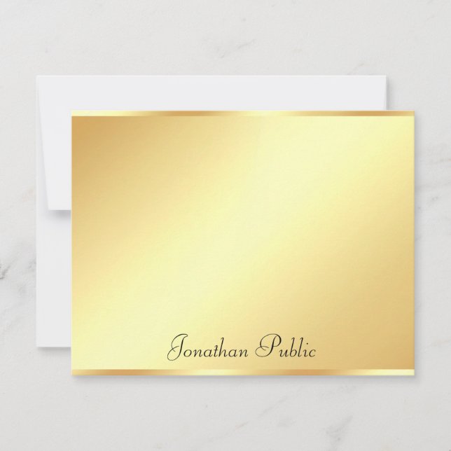 Vorlage für handgeschriebenen Skripttext Gold-Hint (Vorderseite)