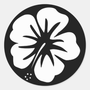 Vorlage für Hibisken Runder Aufkleber