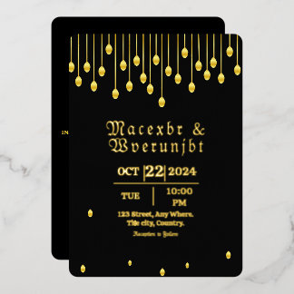 Vorlage für Hochzeitluxuriöse Goldfolien