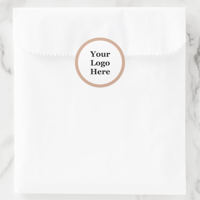 Vorlage für Ihr Firmenlogo Runder Aufkleber (Tasche)