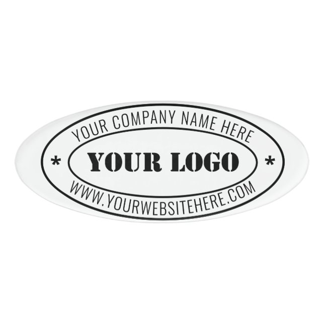 Vorlage für Ihr Firmenlogo Text Firmenname Namenschild (Vorderseite)