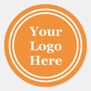 Vorlage für Ihr Logo für Geschäftsbereich Orange u Runder Aufkleber