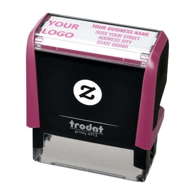 Vorlage für Ihr Namenslogo oder Foto-Adresse Brief Permastempel (Produkt)