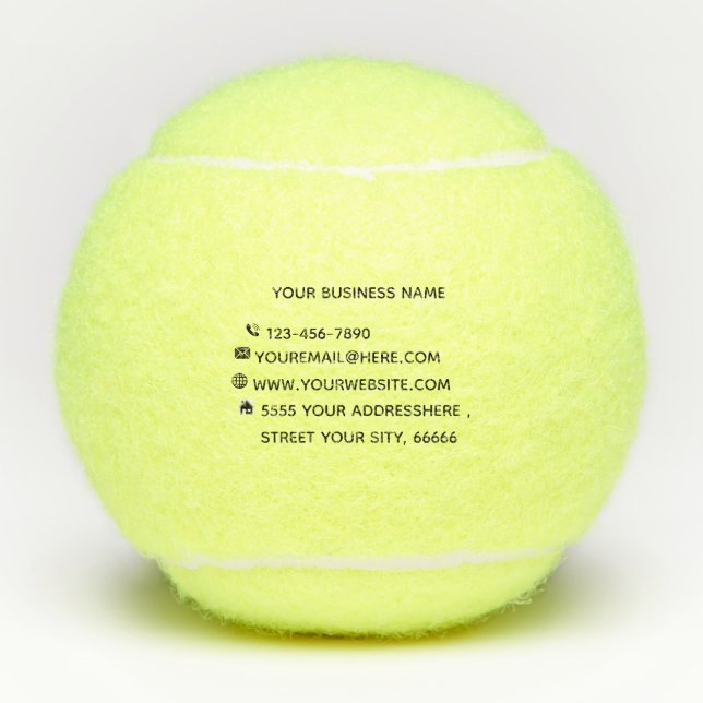 Vorlage für Ihre Business-Werbebälle Tennisbälle (Vorderseite)