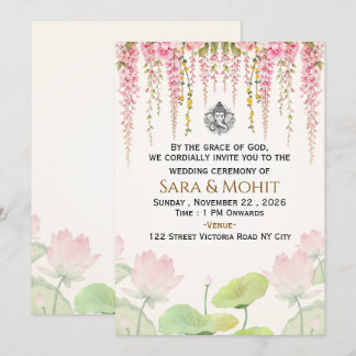Vorlage für indische Hochzeitseinladung zum Bearbe