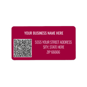 Vorlage für individuelle Name-Address-QR-Codezeich Adressaufkleber