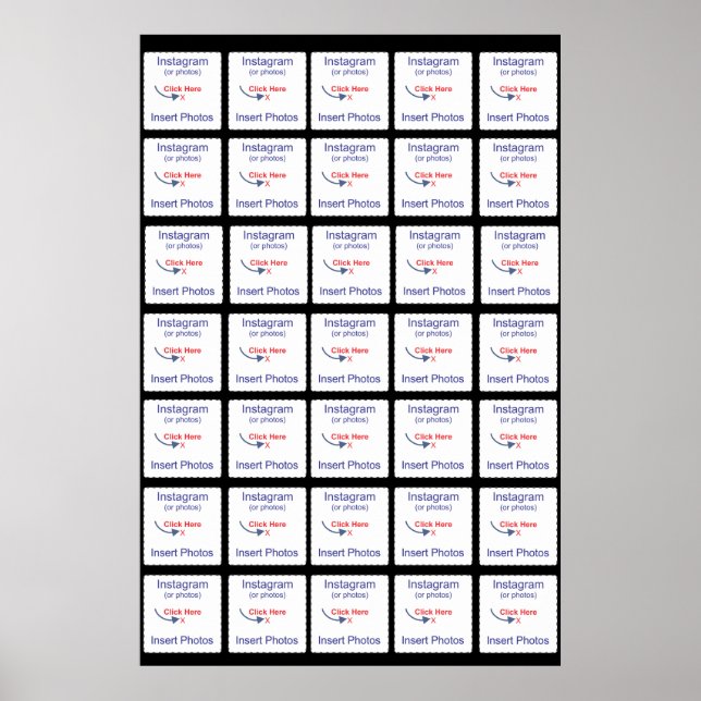 Vorlage für Instagramm oder Foto Poster (Vorne)