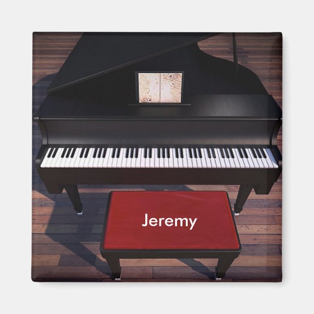 Vorlage für Klavier und Roten Klavier Magnet (Vorne)