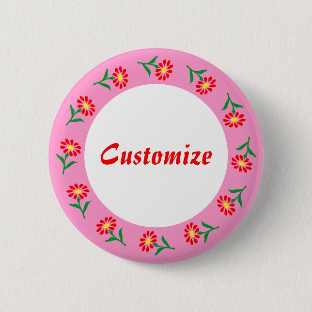 Vorlage für kleine Blume Button (Vorderseite)