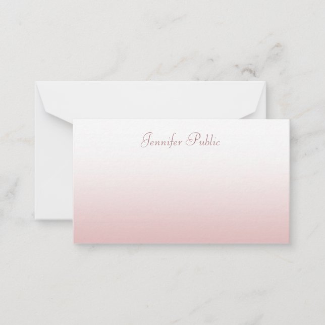 Vorlage für kreative Rose Gold Calligraphy (Vorderseite)