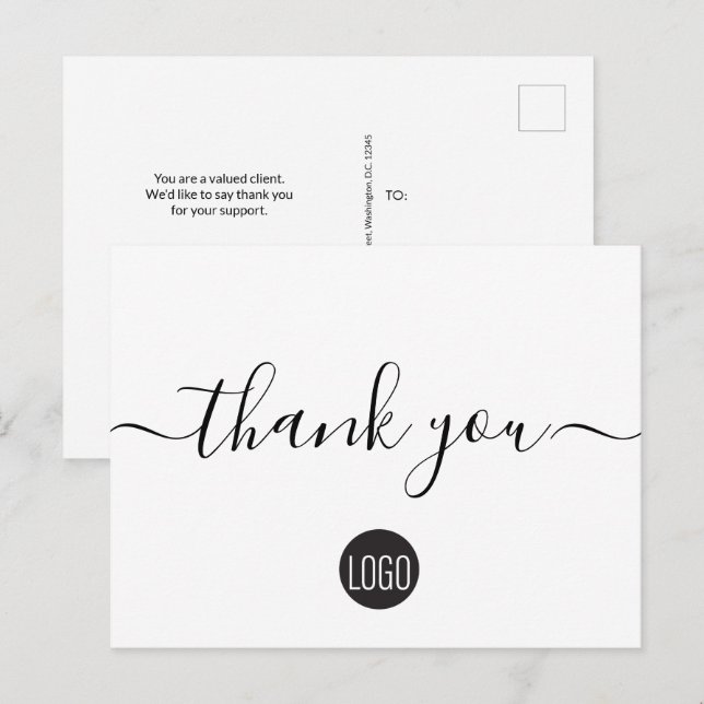 Vorlage für kundenspezifische Kundenbewertung Postkarte (Vorne/Hinten)